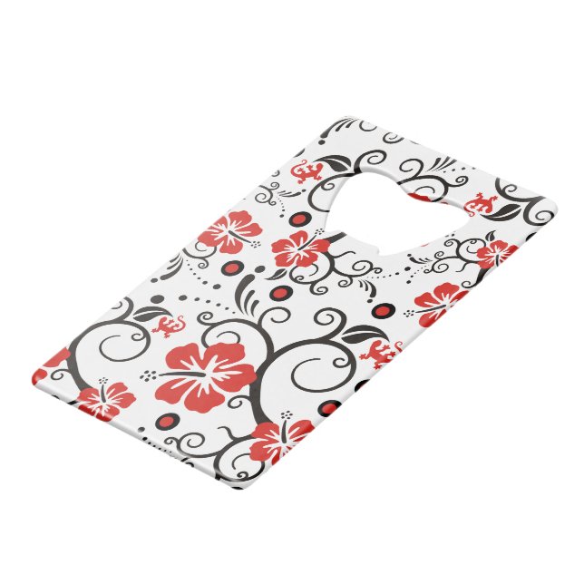 Funny Tropical Hibiscus Pattern + your background (Front Angled)