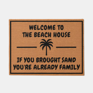 Funny Tropical Humour Beach House Rustic Minimalis Doormat