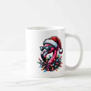 Funny Tropical Pink Flamingo Christmas In July Haw Coffee Mug