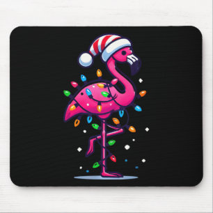 Funny Tropical Pink Flamingo Christmas In July Haw Mouse Pad