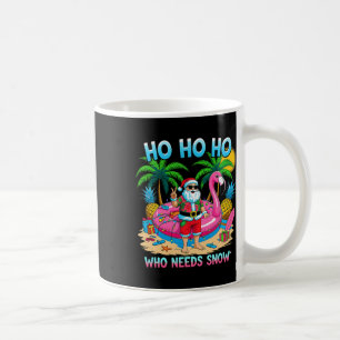 Funny Tropical Santa Christmas Vacation Beach Gift Coffee Mug