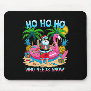 Funny Tropical Santa Christmas Vacation Beach Gift Mouse Pad