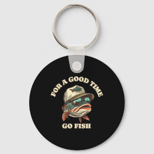 Funny Trout Fisherman Fishing Good Time Joke Key Ring