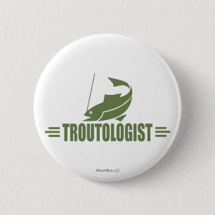 Funny Trout Fishing 6 Cm Round Badge