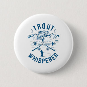 Funny Trout Fly Fishing Birthday Christmas Fathers 6 Cm Round Badge