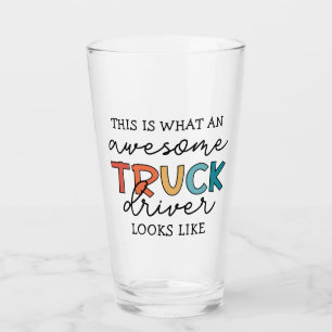 Funny Truck Driver Awesome Tow Truck Driver Glass