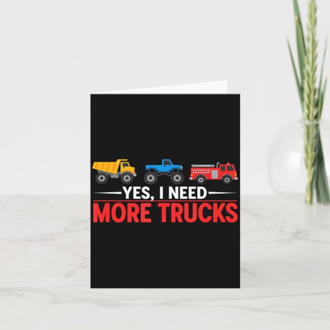 Funny Truck Lover Humour Ckup Enthusiast Diesel To Card (Front)