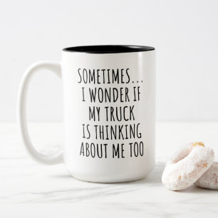 Funny Truck Lover Two-Tone Coffee Mug