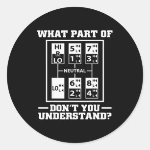 Funny Trucker Design For Men Big Rig Trucker Truck Classic Round Sticker