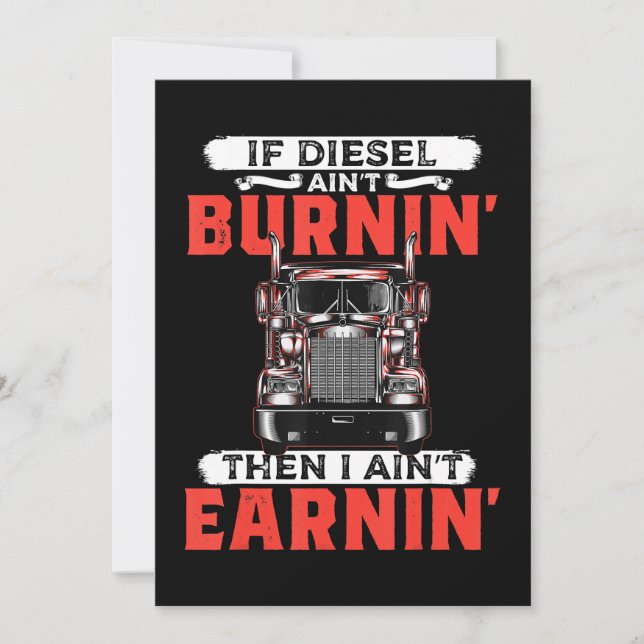 Funny Trucker Driver Trucking Men Gift Save The Date (Front)