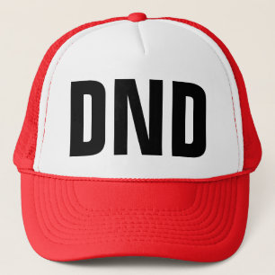 Funny Trucker Hat: "DND" Do Not Disturb Hat