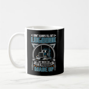 Funny Trucker Logbook Truck Driving On The Road Tr Coffee Mug