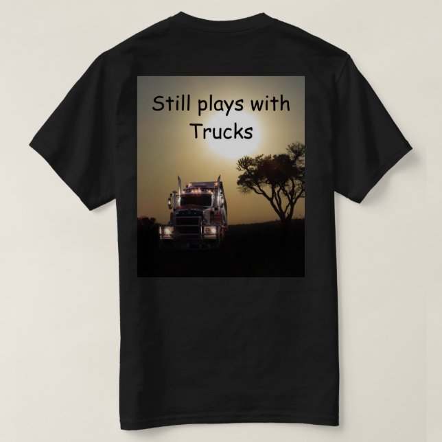 Funny Trucker T-Shirt (Design Back)