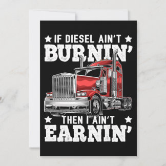 Funny Trucker Trailer Truck Driver Gift Holiday Card