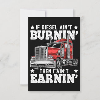 Funny Trucker Trailer Truck Driver Gift RSVP Card