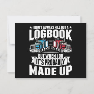 Funny Trucker Trucking Humour Tractor Trailer Truc Holiday Card