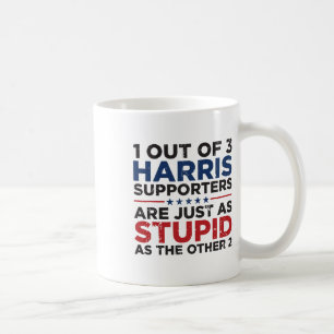 Funny Trump 1 Out Of 3 Kamala Harris Supporters Coffee Mug