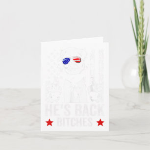 Funny Trump 2024 He's Back Es Trump 2025  Card
