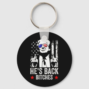 Funny Trump 2024 Hes Back Es Trump 2025 Key Ring