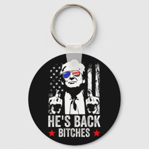 Funny Trump 2024 He's Back Es Trump 2025 Key Ring