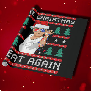 Funny Trump 2024 Make Christmas Great Again Wrapping Paper