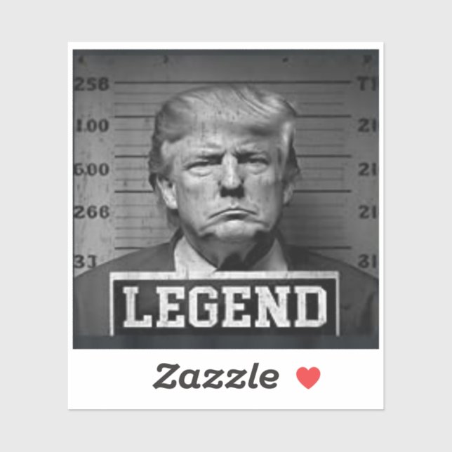    Funny Trump 2024 Mugshot President Legend (Sheet)