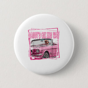 Funny Trump 2024 Pink Daddys On His Way 6 Cm Round Badge