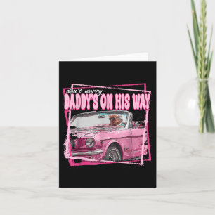 Funny Trump 2024 Pink Daddys On His Way  Card