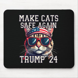 Funny Trump 24 President Debate Meme Make Cats Saf Mouse Pad