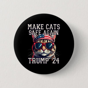 Funny Trump 24 President Dete Meme Make Cats Safe 6 Cm Round Badge