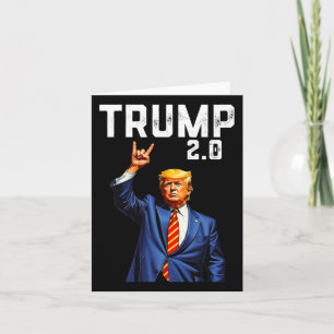 Funny Trump 2.0 American Flag Trump Card