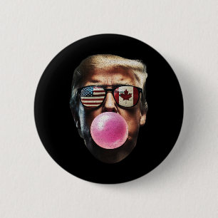 Funny Trump 45 47 Usa And Canada Flag Gles 6 Cm Round Badge