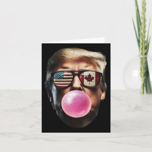 Funny Trump 45 47 Usa And Canada Flag Gles Card