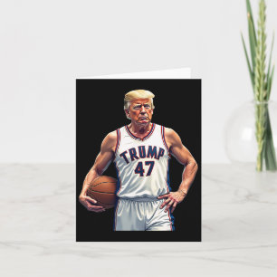 Funny Trump 47 Bysketll Player Team Trump Card