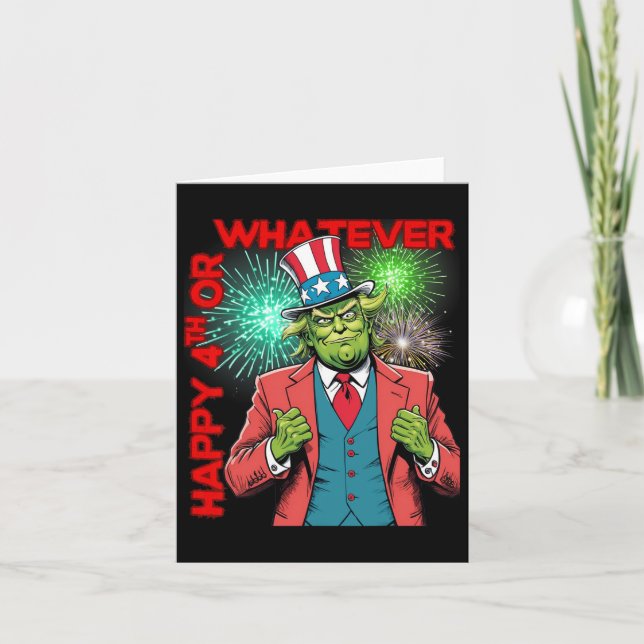 Funny Trump 4th Of July  Card (Front)