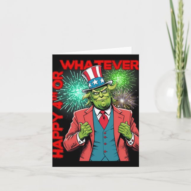 Funny Trump 4th Of July  Card (Front)