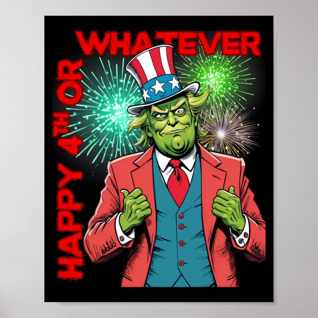 Funny Trump 4th Of July  Poster (Front)