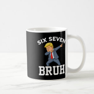 Funny Trump 67 Meme Boys Kids 6 7 Dabbing Six Seve Coffee Mug