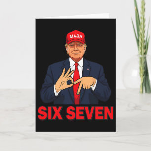 Funny Trump 67 Meme Costume Six Seven Christmas Card