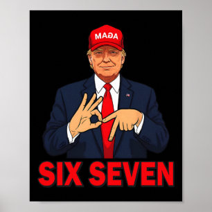 Funny Trump 67 Meme Costume Six Seven Christmas Poster
