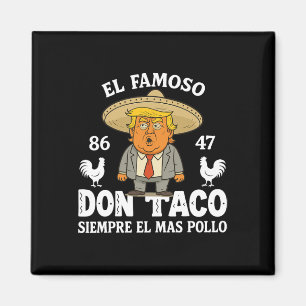 Funny Trump Always Chickens Out Meme Let's Go Taco Magnet