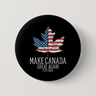 Funny Trump American Flag Make Canada Great Again 6 Cm Round Badge