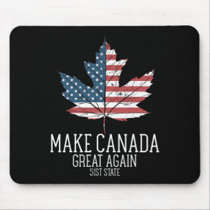 Funny Trump American Flag Make Canada Great Again Mouse Pad