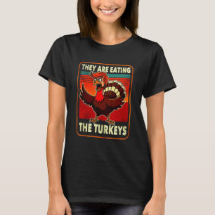 Funny Trump American Shirt They Are Eating Turkey