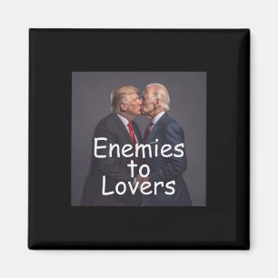 Funny Trump And Biden Kissing  Magnet