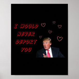 Funny Trump And Heart Bylloons Clic Poster