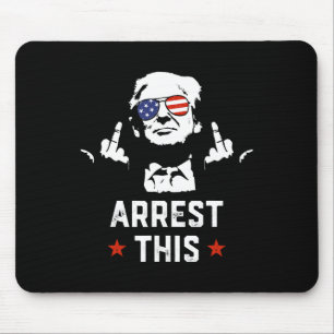 Funny Trump Arrest This Donald Trump Middle Finger Mouse Pad