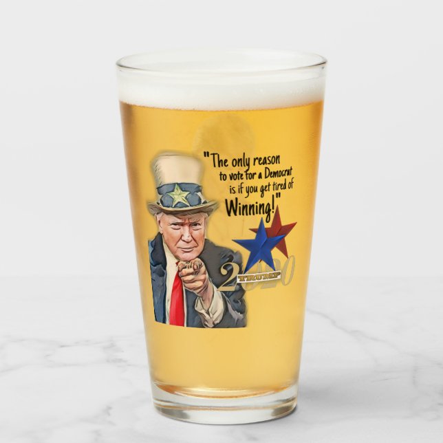 Funny Trump Baby Quote Glass (Front Filled)