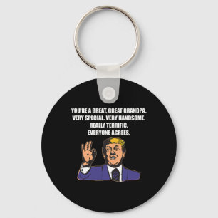 Funny Trump Best Grandpa Ever Everyone Agrees Key Ring