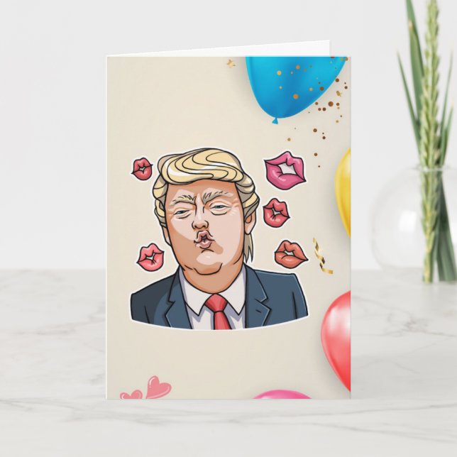 Funny Trump Birthday  Card (Front)